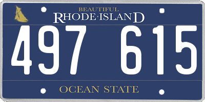 RI license plate 497615