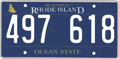 RI license plate 497618
