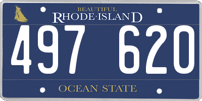 RI license plate 497620