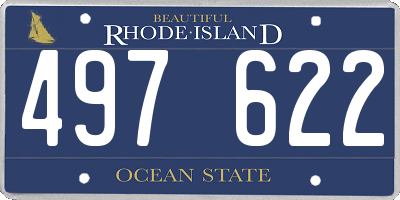 RI license plate 497622