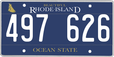 RI license plate 497626