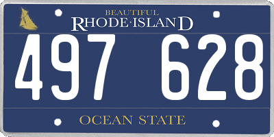 RI license plate 497628