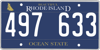 RI license plate 497633