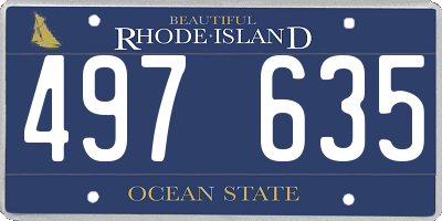 RI license plate 497635