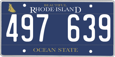 RI license plate 497639