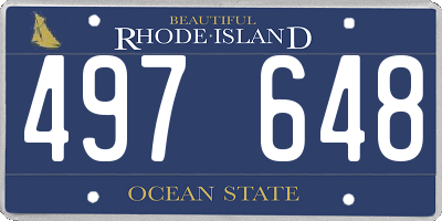 RI license plate 497648