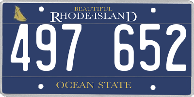 RI license plate 497652