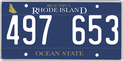 RI license plate 497653