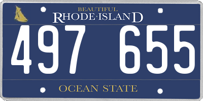 RI license plate 497655