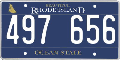RI license plate 497656