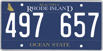RI license plate 497657