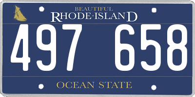 RI license plate 497658