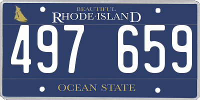 RI license plate 497659