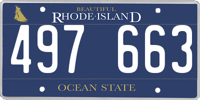 RI license plate 497663