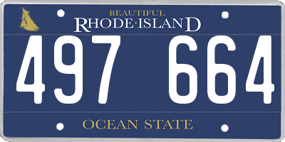 RI license plate 497664