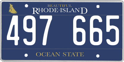 RI license plate 497665