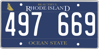 RI license plate 497669