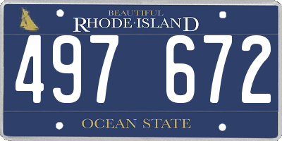 RI license plate 497672