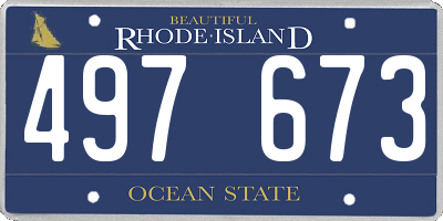 RI license plate 497673