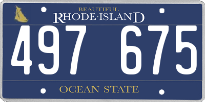RI license plate 497675