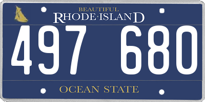 RI license plate 497680