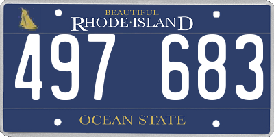 RI license plate 497683