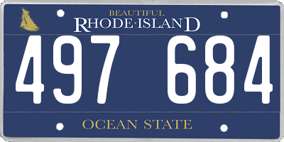 RI license plate 497684