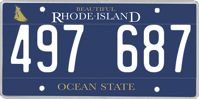 RI license plate 497687