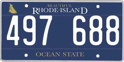 RI license plate 497688
