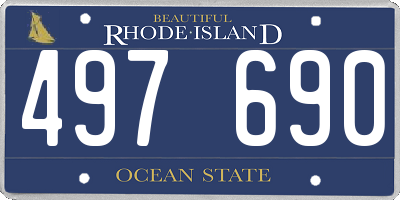 RI license plate 497690