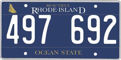 RI license plate 497692