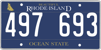 RI license plate 497693