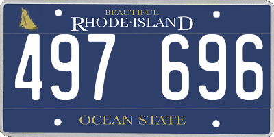 RI license plate 497696