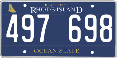 RI license plate 497698