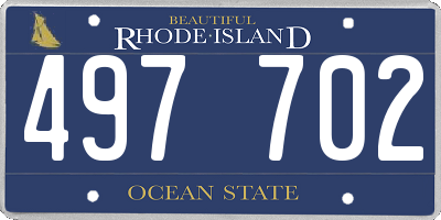 RI license plate 497702