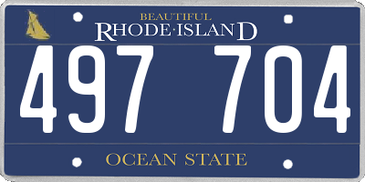 RI license plate 497704