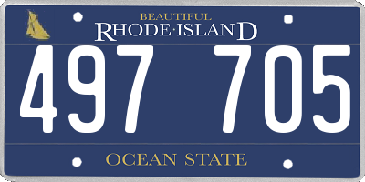 RI license plate 497705