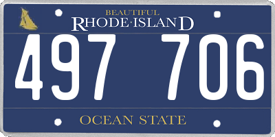 RI license plate 497706
