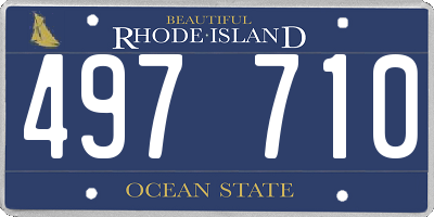 RI license plate 497710