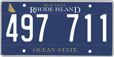 RI license plate 497711