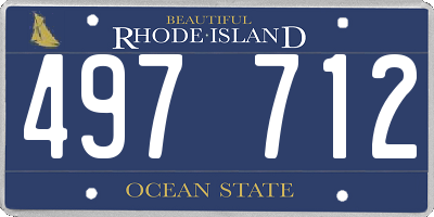RI license plate 497712