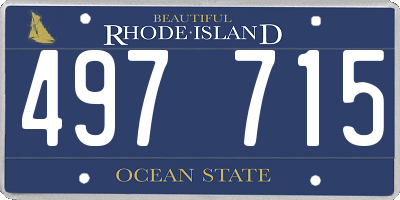 RI license plate 497715