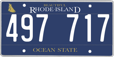 RI license plate 497717