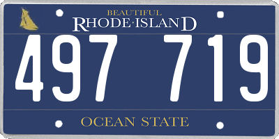 RI license plate 497719