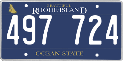 RI license plate 497724