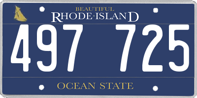 RI license plate 497725