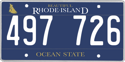 RI license plate 497726