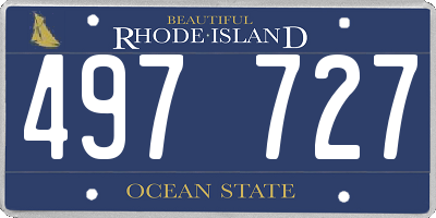 RI license plate 497727