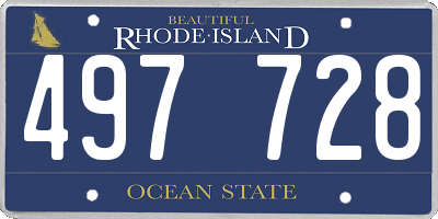 RI license plate 497728