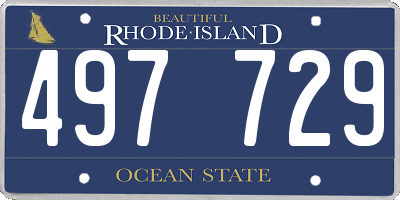 RI license plate 497729